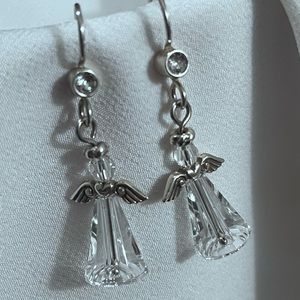 Brighton Swarovski Crystal Angel earrings